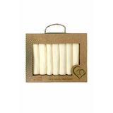 cekic kids 7'li %100 Pamuk Penye Bebek Ağız Mendili - Ekru Renk - 20x20 cm