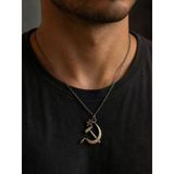 Çekiç Orak Yıldız Figürlü Metal Kolye Hediye Unisex