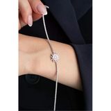 Çekirdek Jewelry 925 Ayar Gümüş Lotus Çiçeği Figürlü Işıltılı Bileklik