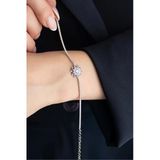 Çekirdek Jewelry 925 Ayar Gümüş Mortaşli Lotus Çiçeği Figürlü Işıltılı Bileklik