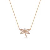 Çekirdek Jewelry 925 Ayar Gümüş Sarı Altın Kaplama Yusufçuk Kolye – Zirkon Taşlı Şık Tasarım