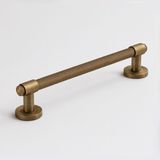 Çekme Kolu Tutma Kulpu Kulbu Çelik Dış Kapı Tutamağı Kol Sürgülü Kapı Mat Antik Sarı 40 cm - 1
