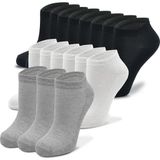 Çekmece 17'li Unisex Pamuk Spor Patik Çorap - 36 - 40 - Renkli