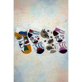 Çekmece 4'lü Kadın Picaso Colorful Patik Çorap - Karışık - 36 - 40