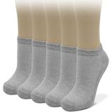 Çekmece 5'li Unisex Pamuk Spor Patik Çorap - 36 - 40 - Gri