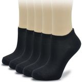 Çekmece 5'li Unisex Pamuk Spor Patik Çorap - 36 - 40 - Siyah