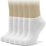 Çekmece 5'li Unisex Pamuk Spor Patik Çorap - Beyaz - 36 - 40