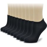 Çekmece 9'lu Unisex Pamuk Spor Patik Çorap - 36 - 40 - Siyah
