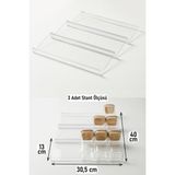 Çekmece içi Baharatlık Düzenleyici Stant (3 adet) Baharat Organizer 30,5 Cm * 13cm ( Kavanozlar Hariçtir ) Z305