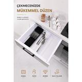 Çekmece Içi Bıçaklık Organizer Bölmeli Mutfak Düzenleyici Siyah S-11029 - Çok Renkli