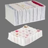 Çekmece İçi Düzenleyici Set, 30 Bölmeli Çorap Organizeri ve 8 Bölmeli Çamaşır Düzenleyici
