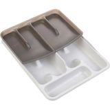 Çekmece Içi Kaşıklık Çift Katlı 10 Gözlü Organizer Beyaz 40X30CM - Ahşap - Bej - Siyah - Seçenek 1