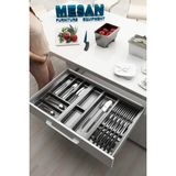 Çekmece Içi Kaşıklık ve Bıçaklık Düzenleyici Antresit, 74X48 Yandan ve Boydan 4cm Kesilebilir - 74 x 48 cm