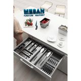 Çekmece Içi Kaşıklık ve Bıçaklık Düzenleyici Antresit, 84X48 Yandan ve Boydan 4cm Kesilebilir