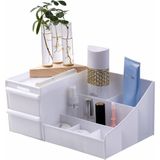 Çekmeceli Beyaz Organizer – Çok Bölmeli Masaüstü ve Makyaj Organizeri, Kozmetik, Ofis ve Banyo Düzenleyici, Dayanıklı Plastik, Modern Tasarım