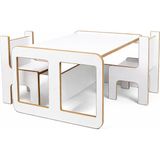 Çekmecesiz Çift Kişilik Çocuk Oyun, Aktivite ve Etkinlik Masası, Çalışma Masası, 1. Sınıf 18MM Mdf Beyaz Masa - 88 x 63 x 43 cm