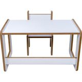 Çekmecesiz Tek Kişilik Çocuk Oyun, Aktivite ve Etkinlik Masası, Çalışma Masası, 1. Sınıf 18MM Mdf Beyaz Masa - 73 x 44 x 43 cm