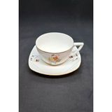 Çekoslovak Vintage Çay Fincanı 2 Parça 200 ml - Açık Turuncu