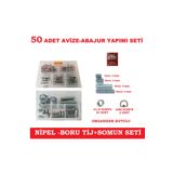 CEKSAN Avize -abajur Duy Nipel-boru Tij Ve Somun Seti 50 Parça