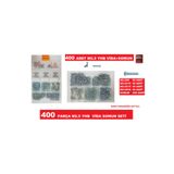 CEKSAN M2.5 Vida-somun Seti Yhb 400 Parça M2.5 Vida Boylar 6-10-15-20mm-metrik 2.5 Havşa Vida Set