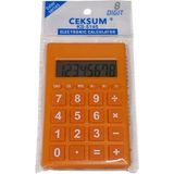 Ceksum Cep Tipi 8 Hane Hesap Makinesi ( Turuncu)