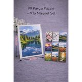 cekud tasarım baskı 99 Parça Kişiye Özel Puzzle + 9’lu Magnet Set – 20,5x27,5 cm I Kişiye Özel Hediye