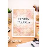 cekud tasarım baskı Kendin Tasarla Ahşap Puzzle – 35 Parça | Kişiye Özel Fotoğraflı & Yazılı Yapboz