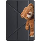 cekuonline Apple iPad Mini 7 2024 8.3" ile Uyumlu Kapaklı Kılıf, Uyku Modlu, Kalem Bölmeli, Tri Folding, Siyah