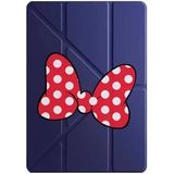 cekuonline Apple iPad Mini 7 2024 8.3" ile Uyumlu Kılıf, Uyku Modlu, Kalem Bölmeli, Tri Folding, Lacivert, Minnie Desenli