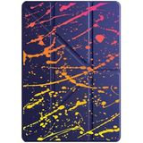 cekuonline Apple iPad Mini 7 8.3" ile Uyumlu Kılıf, Kalem Bölmeli, Tri Folding, Fırça Darbesi Deseni, Lacivert