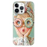 Cekuonline Apple iPhone 15 Pro Max ile Uyumlu Kılıf, GirlDonut Temalı Desenli, Darbe Emici Silikon