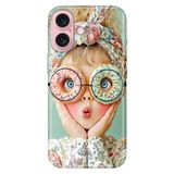 Cekuonline Apple iPhone 16 Plus ile Uyumlu Donut Güzeli Temalı Desenli Darbe Emici Silikon Kılıf, Çok Renkli