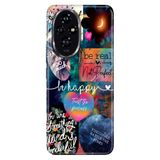 Cekuonline Honor 200 ile Uyumlu Kılıf, Be Happy Temalı Desenli, Darbe Emici Silikon