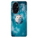 Cekuonline Honor 200 ile Uyumlu Kılıf, Ciddi Baykuş Temalı Desenli, Darbe Emici Silikon