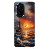 Cekuonline Honor 200 ile Uyumlu Kılıf, Fırtına Temalı Desenli, Darbe Emici Silikon