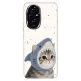 Cekuonline Honor 200 ile Uyumlu Kılıf, Fish Cat Temalı Desenli, Darbe Emici Silikon