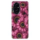Cekuonline Honor 200 ile Uyumlu Kılıf, Flor Temalı Desenli, Darbe Emici Silikon