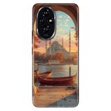 Cekuonline Honor 200 ile Uyumlu Kılıf, İstanbul Background Temalı Desenli, Darbe Emici Silikon