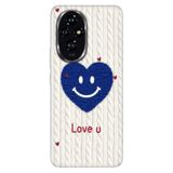 Cekuonline Honor 200 ile Uyumlu Kılıf, Love U Temalı Desenli, Darbe Emici Silikon