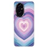 Cekuonline Honor 200 ile Uyumlu Kılıf, Purple Love Temalı Desenli, Darbe Emici Silikon