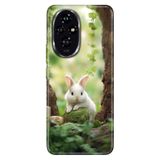 Cekuonline Honor 200 ile Uyumlu Kılıf, Rabbit 233 Temalı Desenli, Darbe Emici Silikon