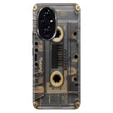 Cekuonline Honor 200 ile Uyumlu Kılıf, Retro Kaset Temalı Desenli, Darbe Emici Silikon
