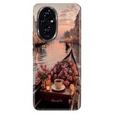 Cekuonline Honor 200 ile Uyumlu Kılıf, Venedik Temalı Desenli, Darbe Emici Silikon