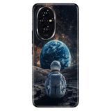 Cekuonline Honor 200 Pro ile Uyumlu Astronot2050 Temalı Desenli Darbe Emici Silikon Kılıf
