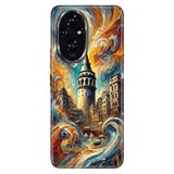 Cekuonline Honor 200 Pro ile Uyumlu Galata Kulesi Temalı Desenli Darbe Emici Silikon Kılıf