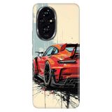 Cekuonline Honor 200 Pro ile Uyumlu Kılıf, Car 911 Car Temalı Desenli, Darbe Emici Silikon