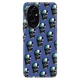 Cekuonline Honor 200 Pro ile Uyumlu Kılıf, Cracked Skull Temalı Desenli, Darbe Emici Silikon