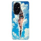 Cekuonline Honor 200 Pro ile Uyumlu Kılıf, Girl On Cloud Temalı Desenli, Darbe Emici Silikon