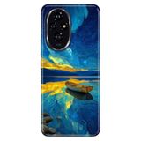 Cekuonline Honor 200 Pro ile Uyumlu Kılıf, Gölde Bir Akşam Temalı Desenli, Darbe Emici Silikon