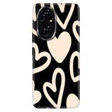 Cekuonline Honor 200 Pro ile Uyumlu Kılıf, Heart Wall Temalı Desenli, Darbe Emici Silikon, Çok Renkli